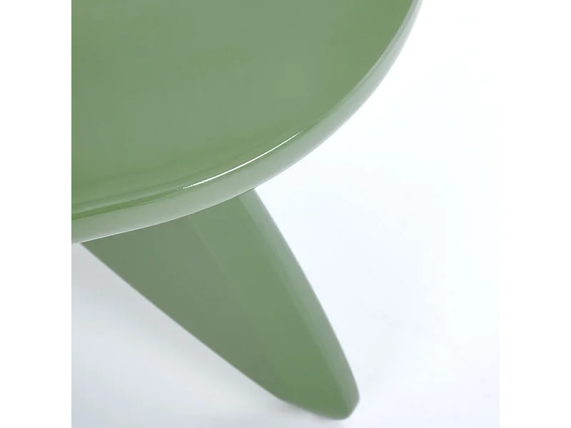 Tavolino laccato verde chiaro 120 x 60 cm con gambe dal design ANGELINE