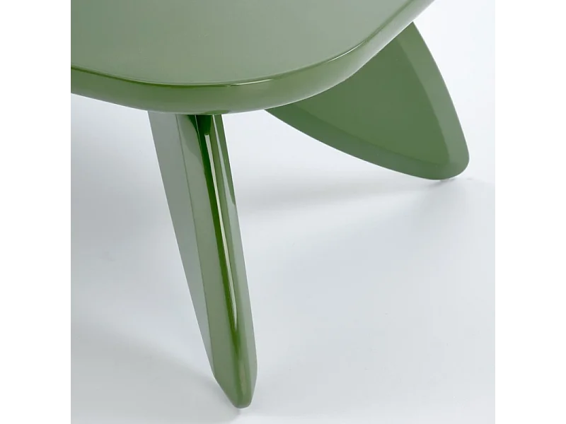 Tavolino laccato verde chiaro 120 x 60 cm con gambe dal design ANGELINE