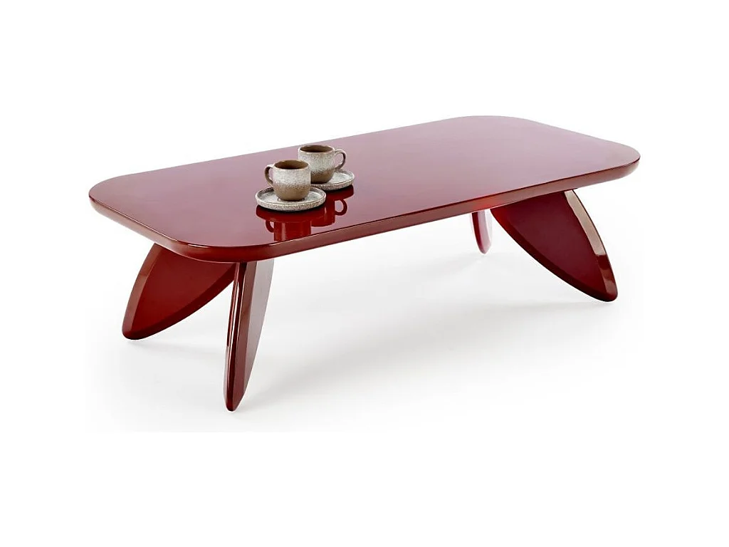 Table basse design bordeaux 120 x 60 cm ANGELINE
