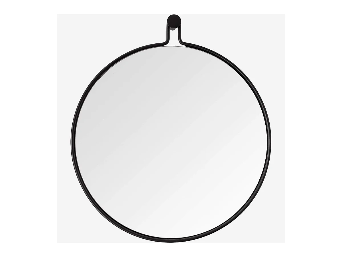 Habitat - Miroir rond en métal - 52 cm - Noir - Oto