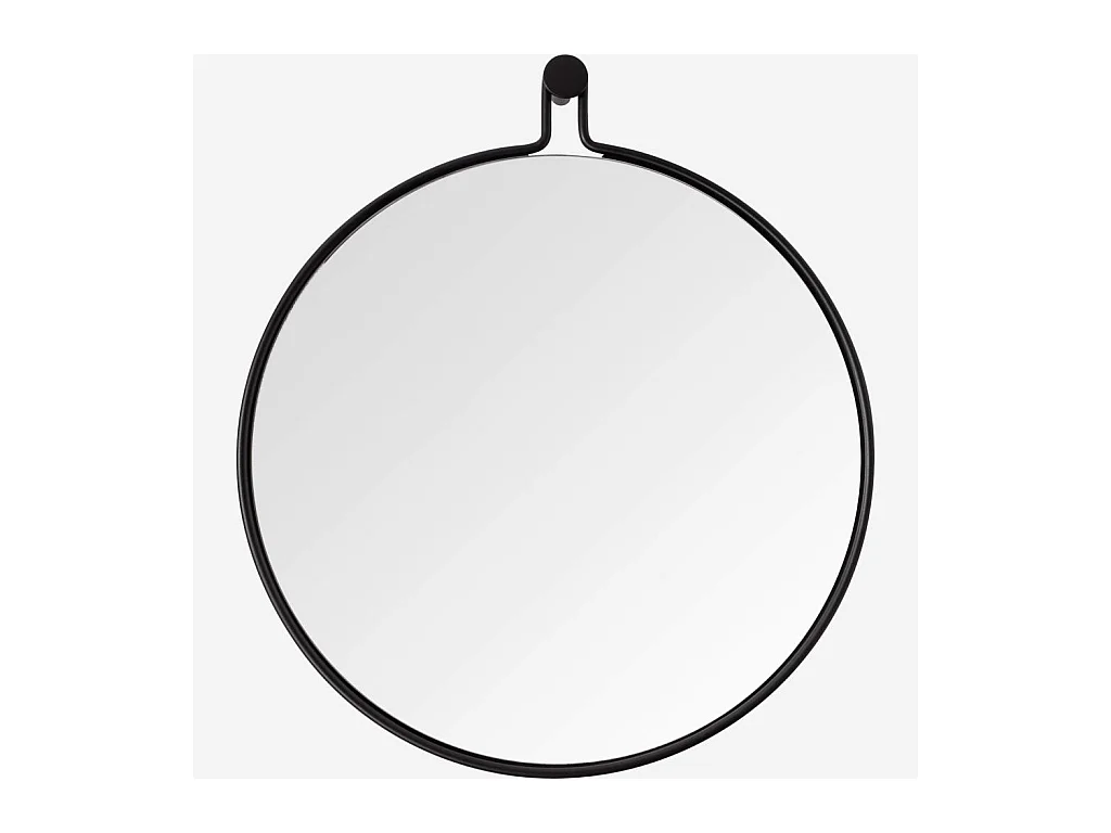 Habitat - Miroir rond en métal - 52 cm - Noir - Oto