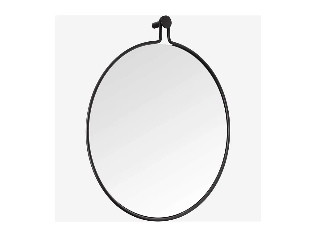 Habitat - Miroir rond en métal - 52 cm - Noir - Oto