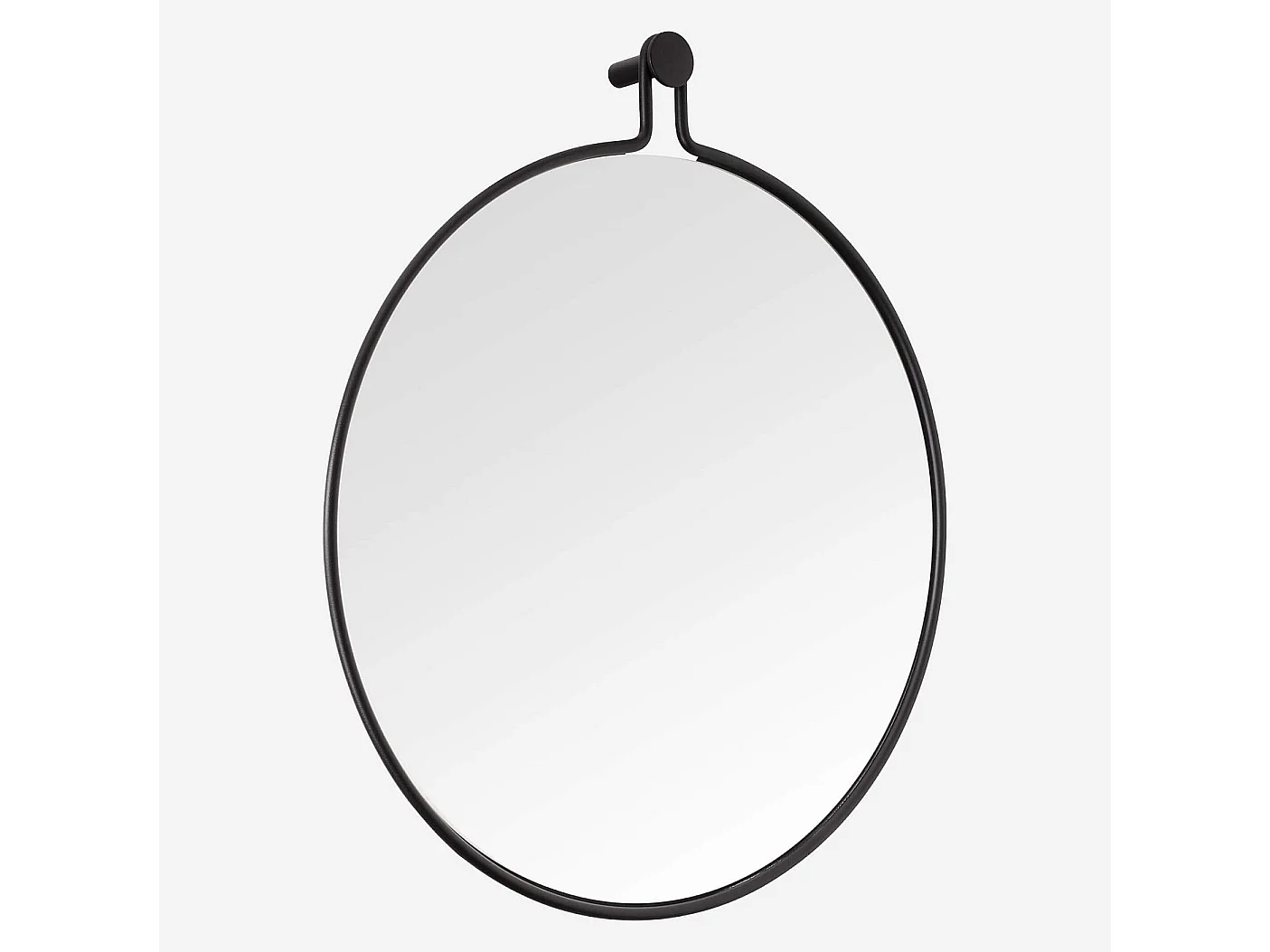Habitat - Miroir rond en métal - 52 cm - Noir - Oto