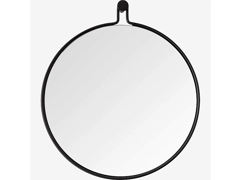 Habitat - Miroir rond en métal - 52 cm - Noir - Oto