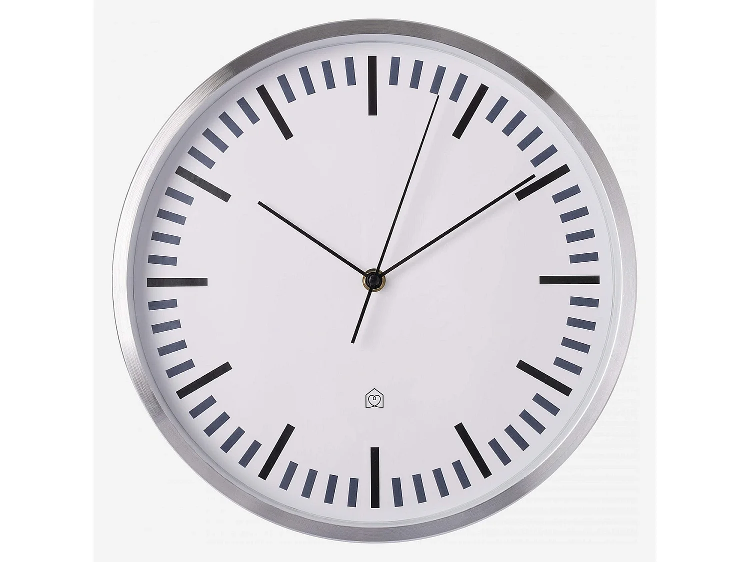Habitat - Horloge murale en aluminium - 31 cm - Argent - Allure