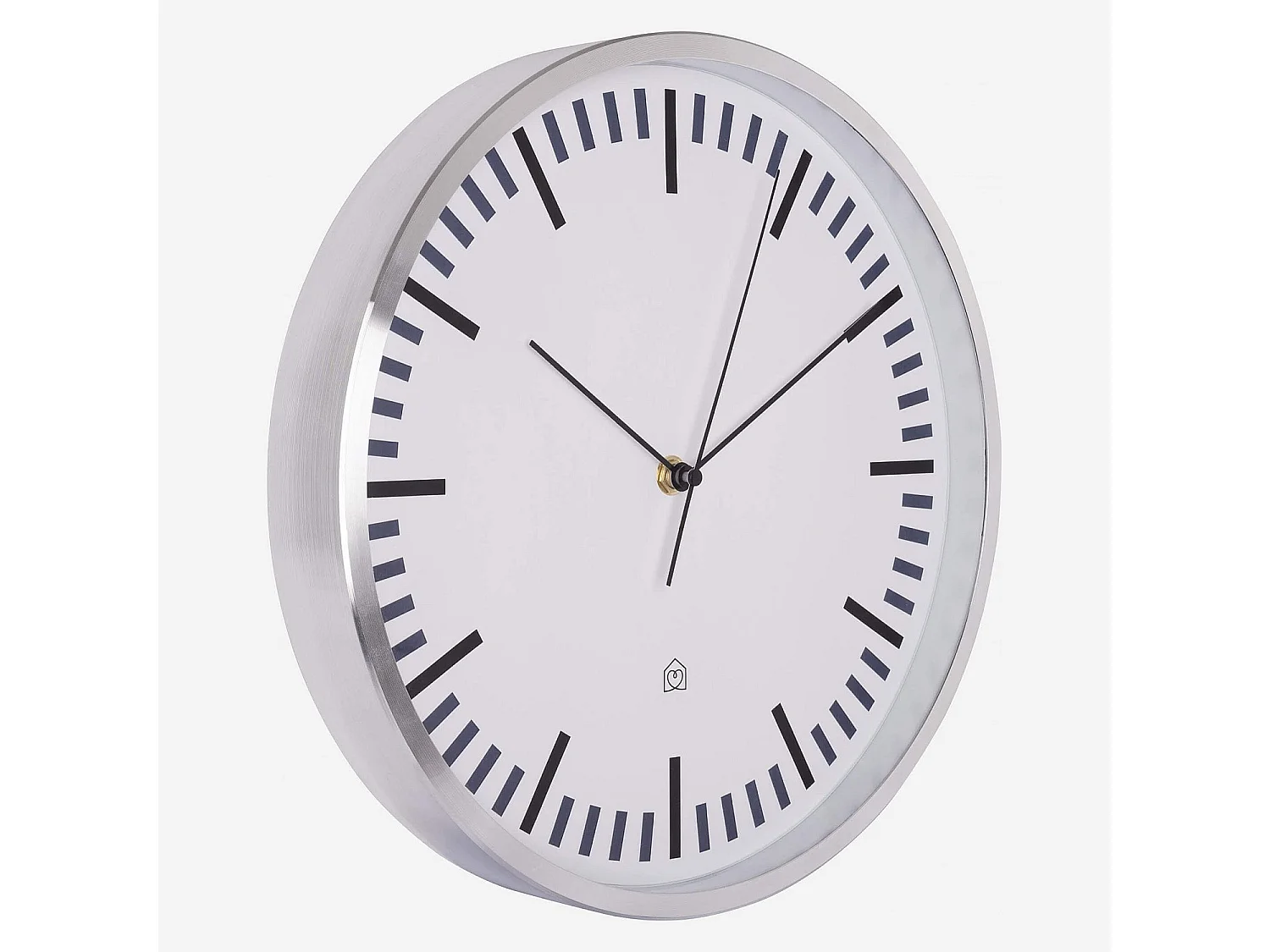 Habitat - Horloge murale en aluminium - 31 cm - Argent - Allure