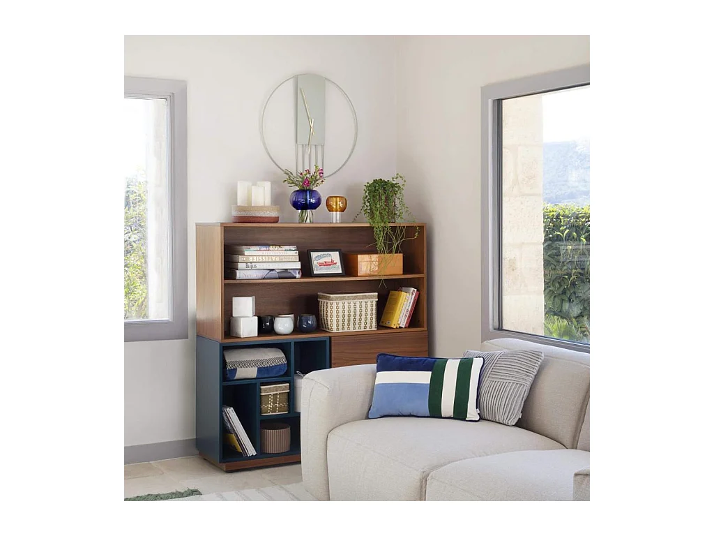 Habitat - Horloge murale en métal - 60 cm - Vert - Aurelien