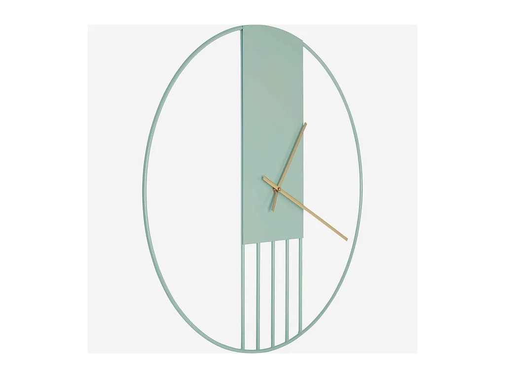 Habitat - Horloge murale en métal - 60 cm - Vert - Aurelien