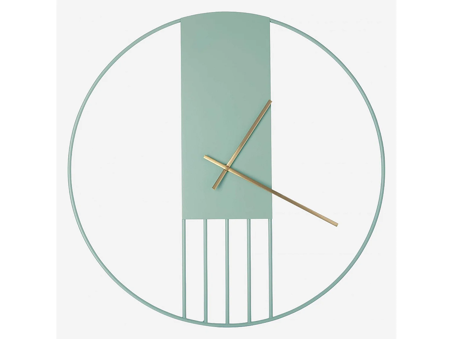 Habitat - Horloge murale en métal - 60 cm - Vert - Aurelien
