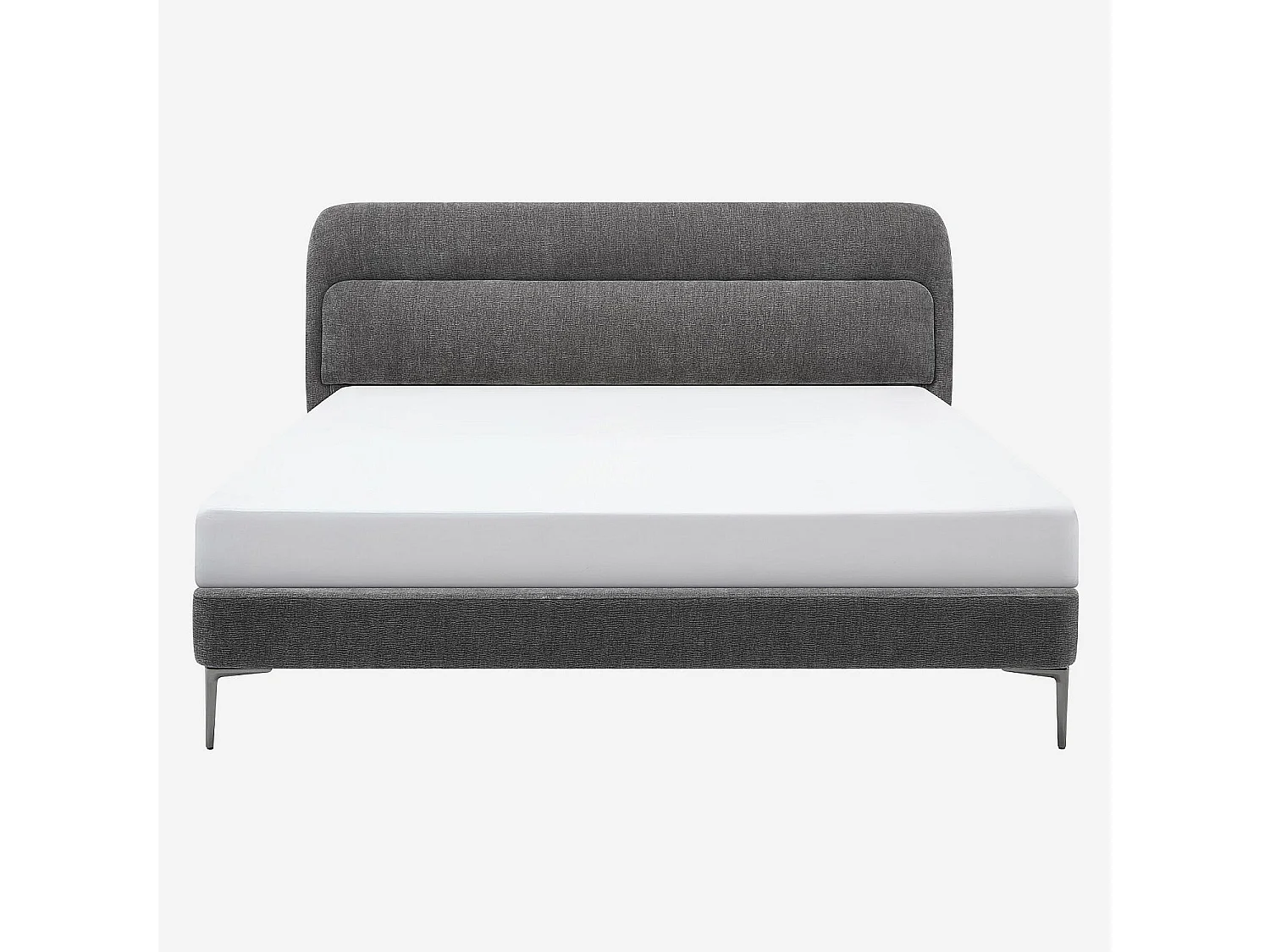 Habitat - Lit 160 x 200 cm en tissu - Gris galet - Izmir