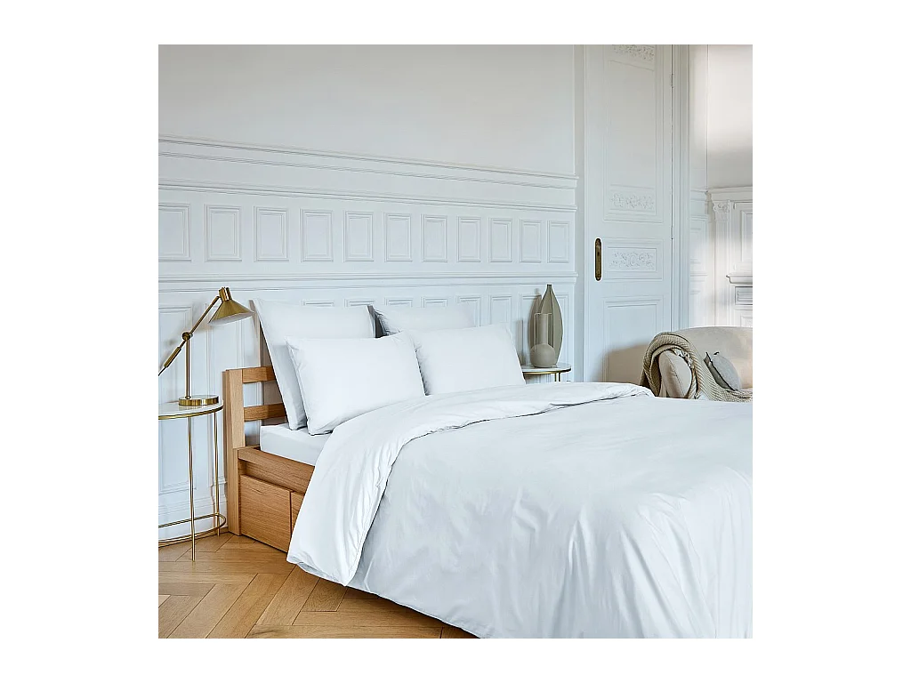 Habitat - Lit 140 x 200 cm avec rangements en chêne - Naturel - Adams II