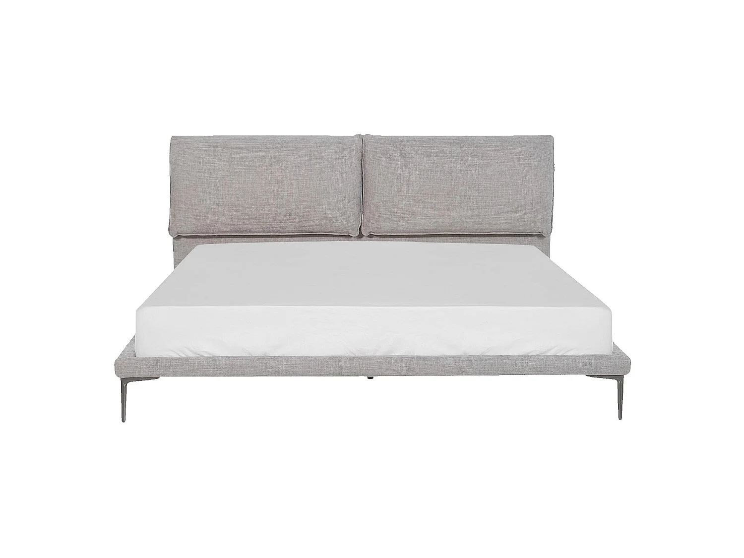 Habitat - Lit 180 x 200 cm en tissu - Gris perle - Softy