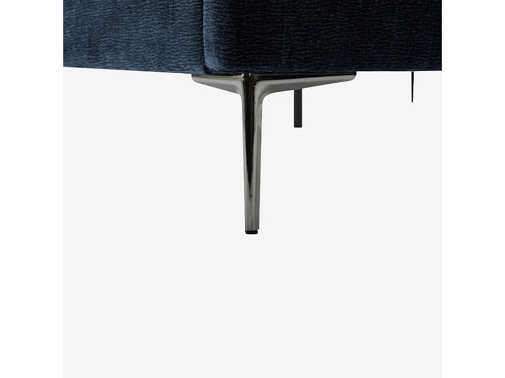 Habitat - Lit 180 x 200 cm en tissu - Bleu nuit - Izmir