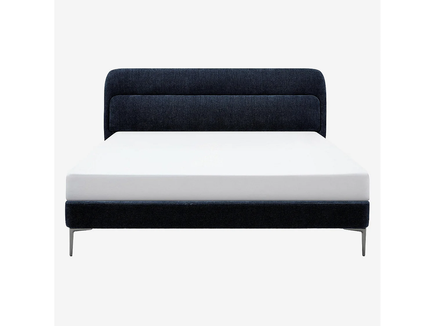 Habitat - Lit 180 x 200 cm en tissu - Bleu nuit - Izmir