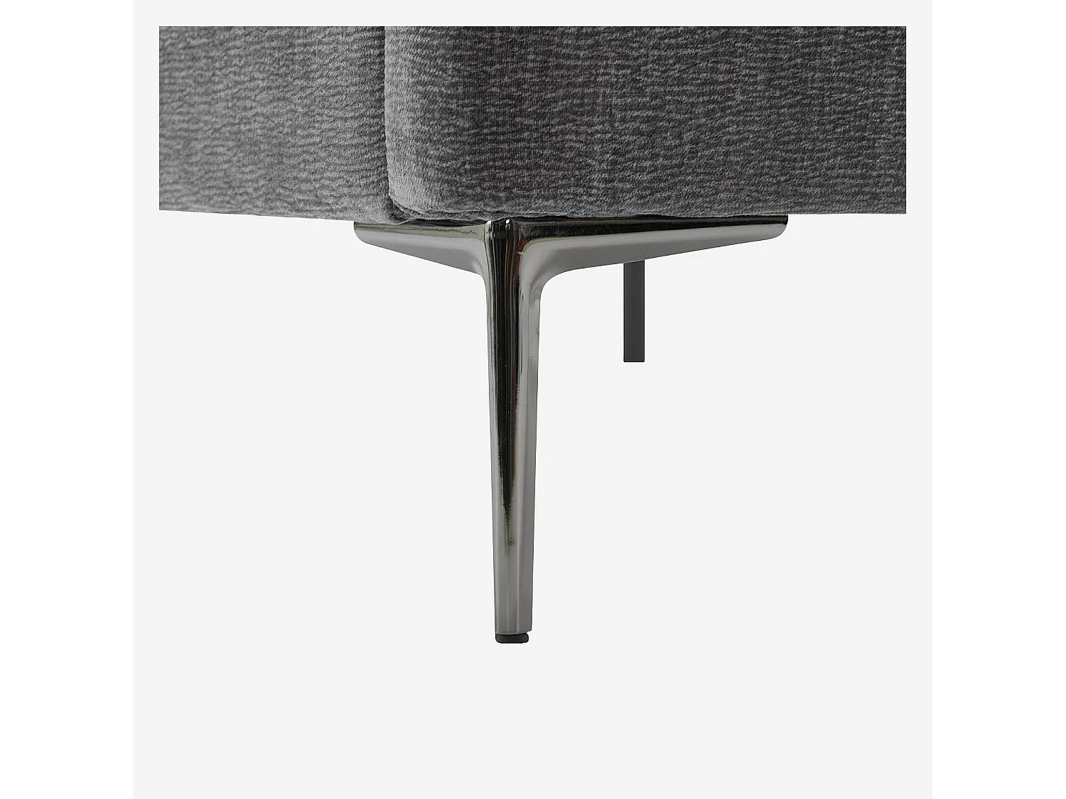 Lit 180 x 200 cm en tissu - Gris galet