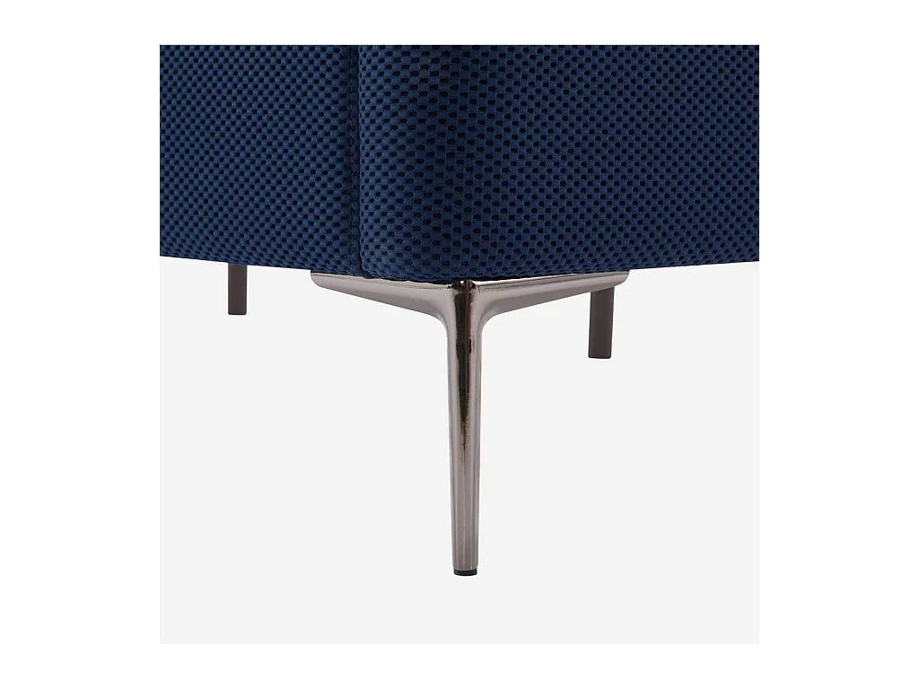 Habitat - Lit 180 x 200 cm en tissu 3D - Bleu marine - Izmir