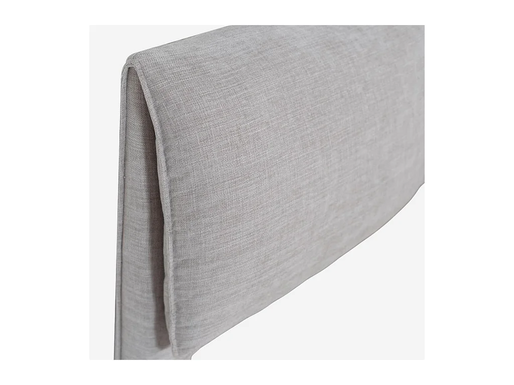 Habitat - Lit 160 x 200 cm en tissu - Gris perle - Softy