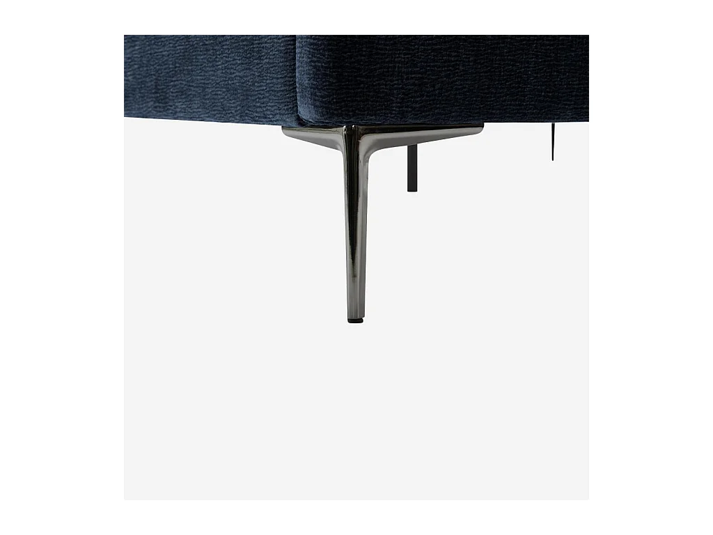 Habitat - Lit 160 x 200 cm en tissu - Bleu nuit - Izmir