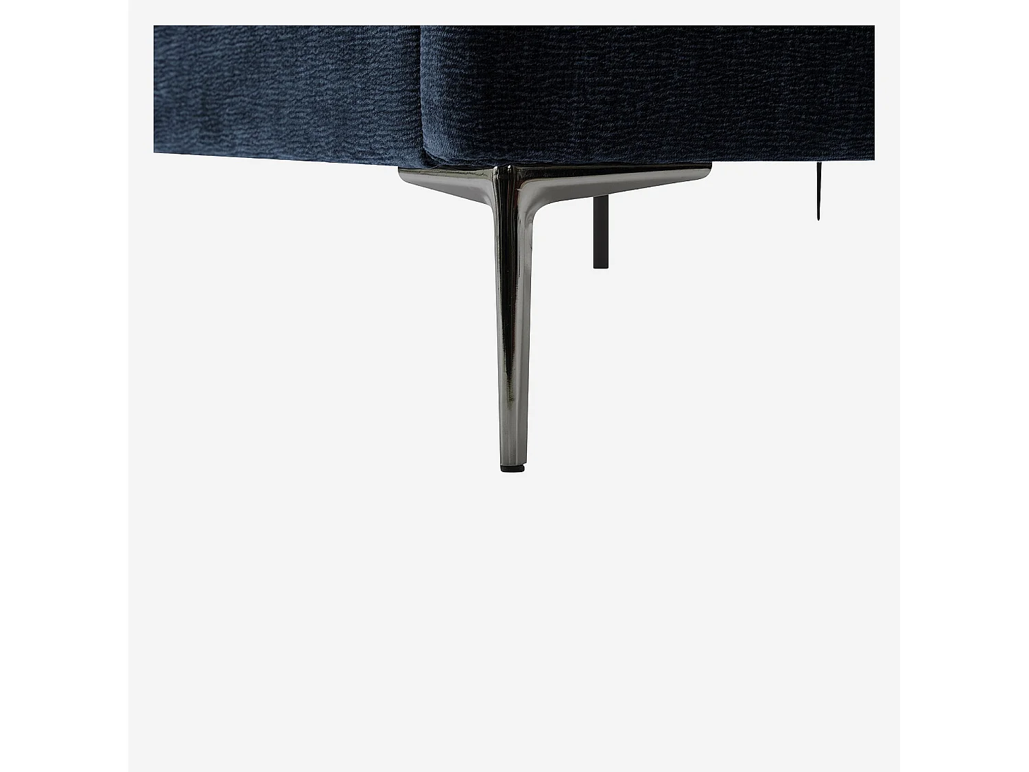 Habitat - Lit 160 x 200 cm en tissu - Bleu nuit - Izmir