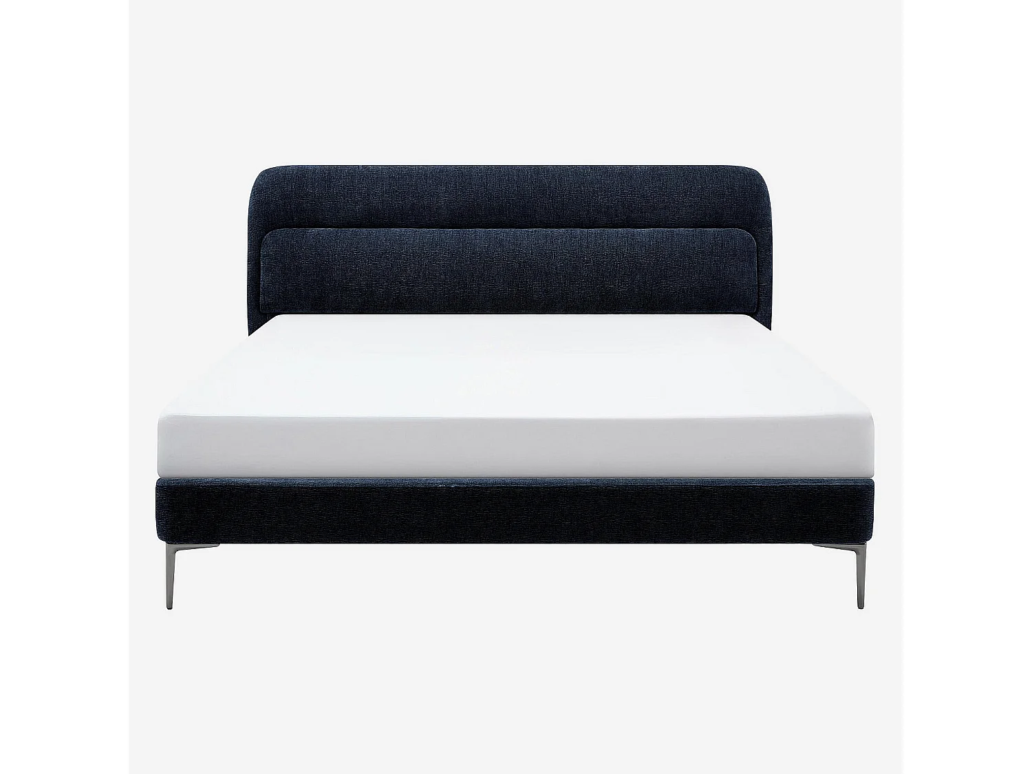 Habitat - Lit 160 x 200 cm en tissu - Bleu nuit IZMIR