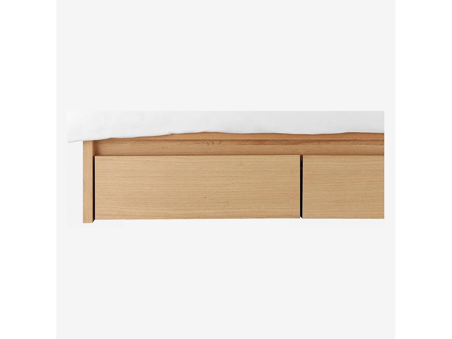 Habitat - Lit 160 x 200 cm avec rangements en chêne - Naturel - Adams II