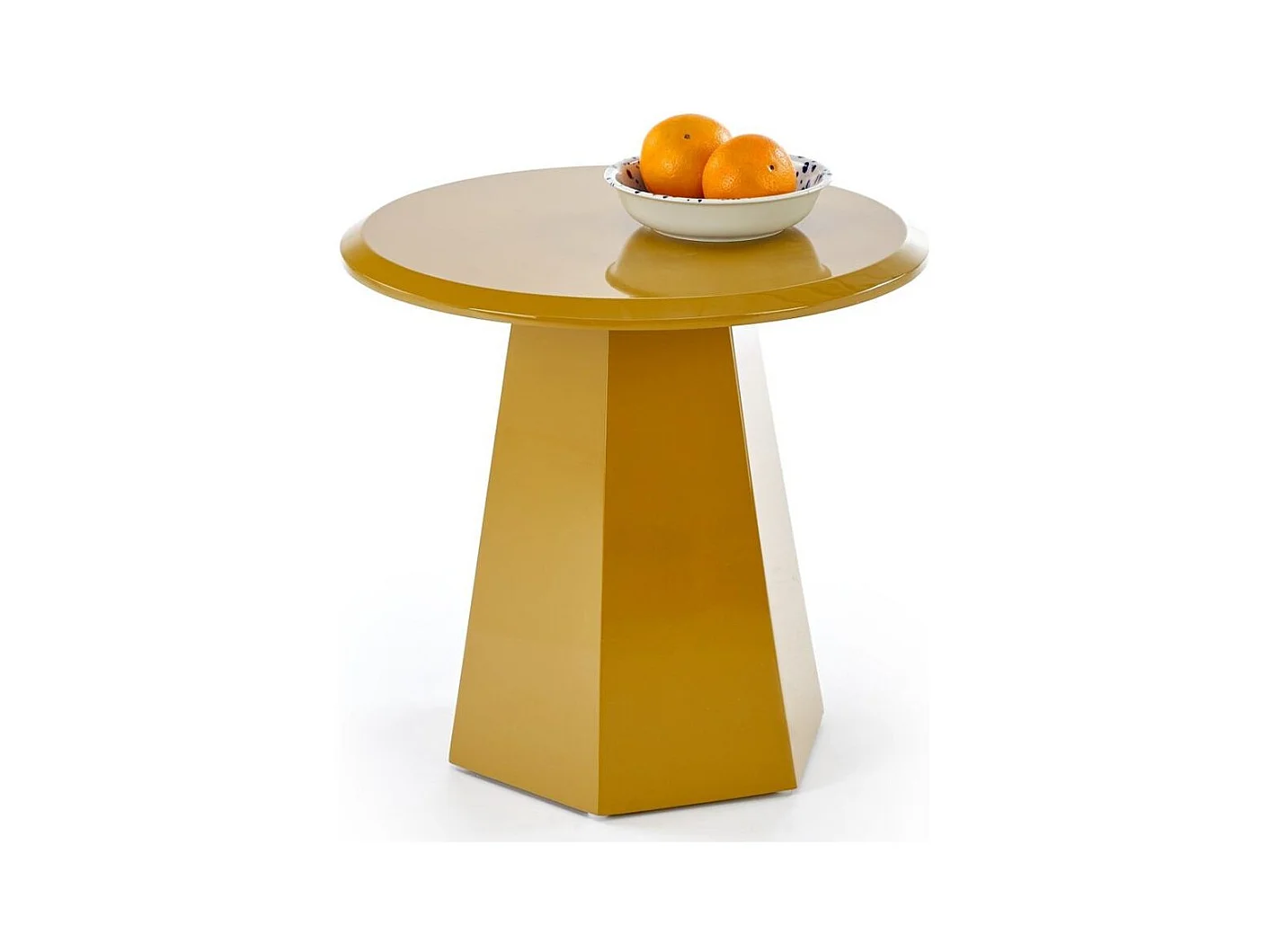 Tavolino di design giallo senape KIMI