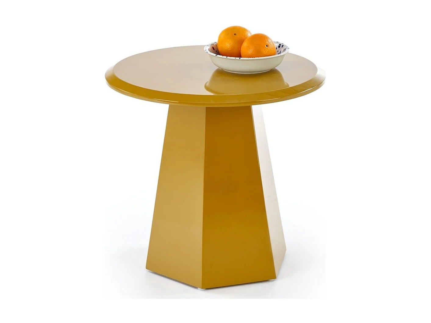 Tavolino di design giallo senape KIMI