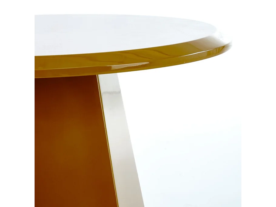 Tavolino di design giallo senape KIMI