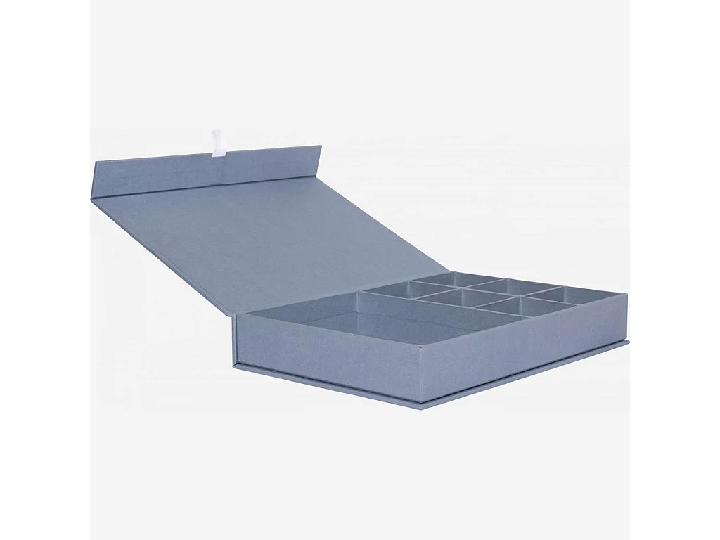 Habitat - Boîte à bijoux en carton – 26,5 x 5 x 19 cm – Bleu - Ada