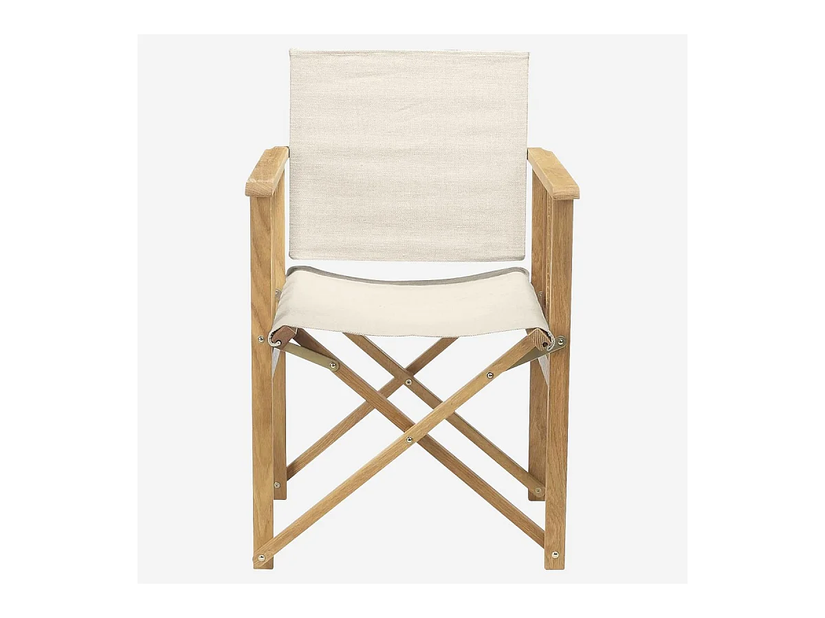 Habitat - Structure de chaise pliante en chêne (toile vendue séparément) (Lot de 2) - Africa