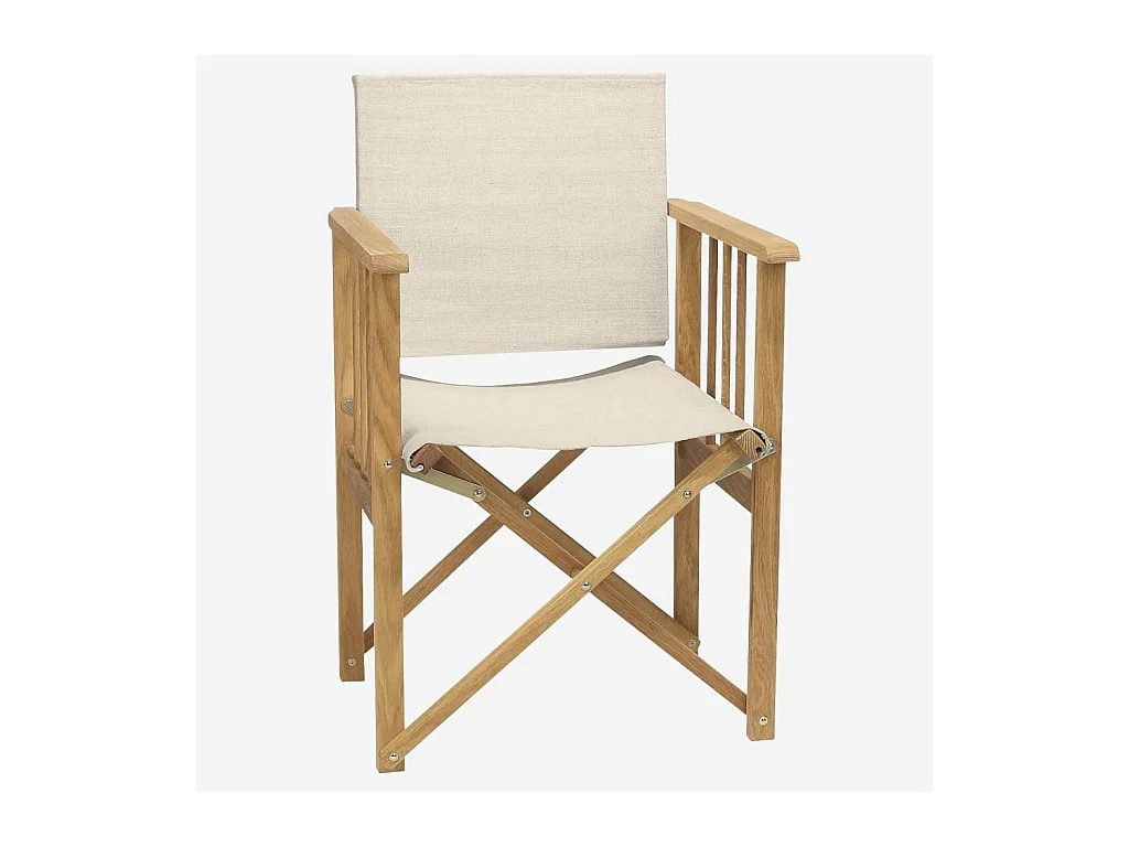 Habitat - Structure de chaise pliante en chêne (toile vendue séparément) (Lot de 2) - Africa