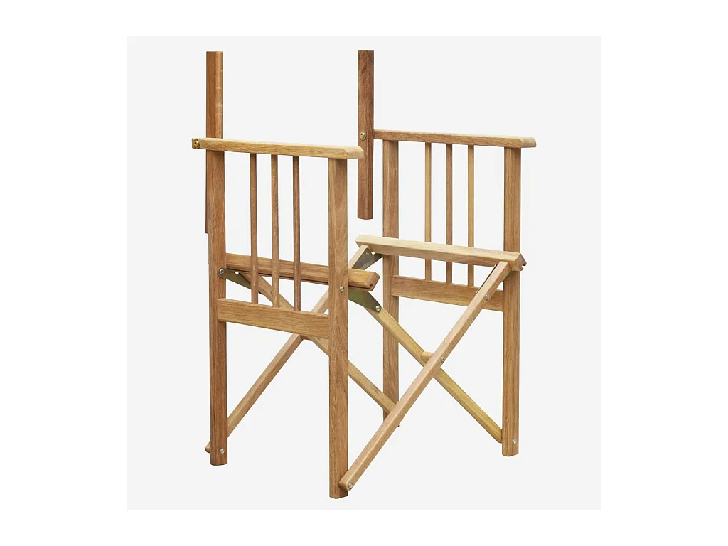 Habitat - Structure de chaise pliante en chêne (toile vendue séparément) (Lot de 2) - Africa