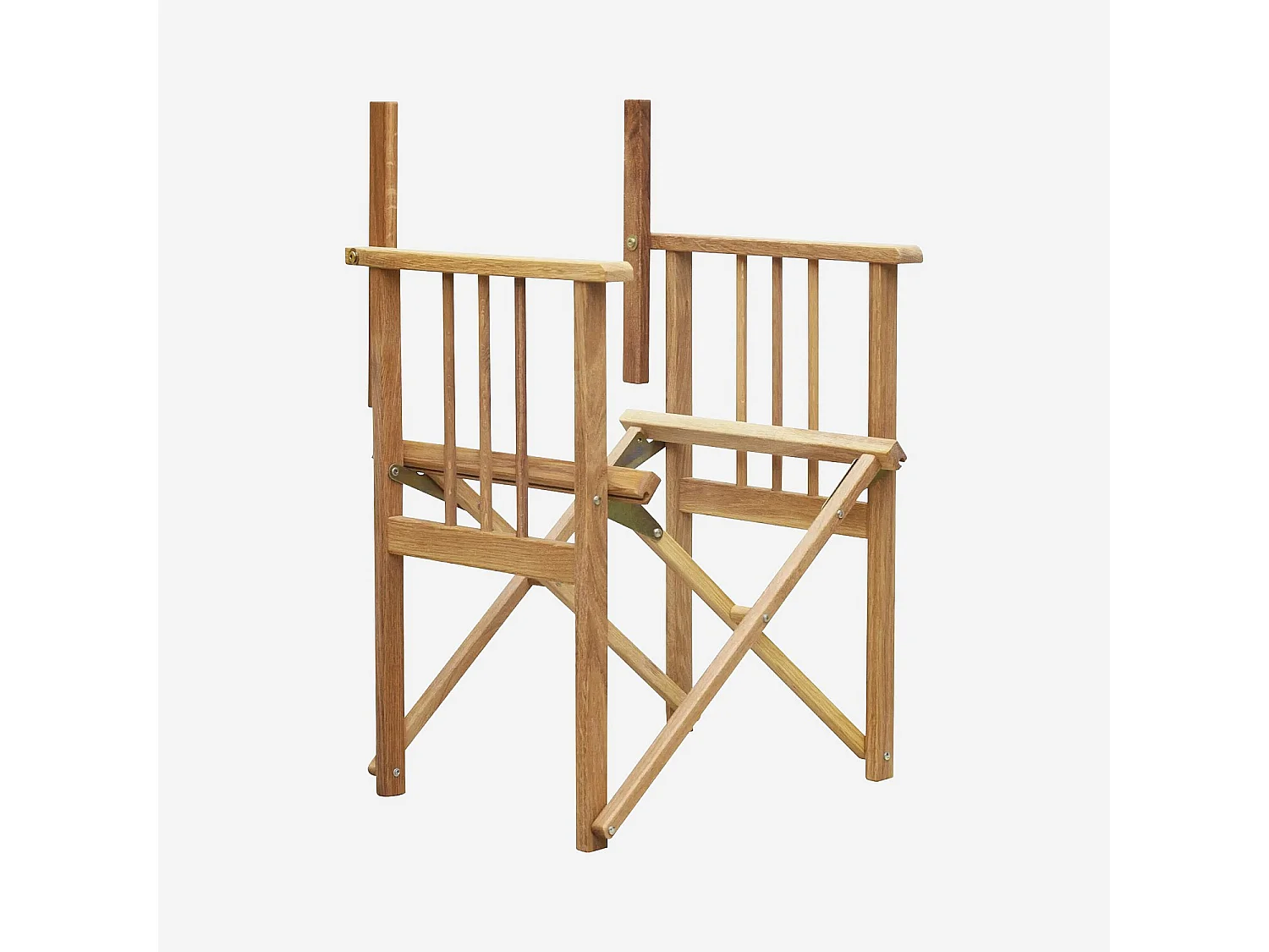 Structure de chaise pliante en chêne (toile vendue séparément) (Lot de 2)