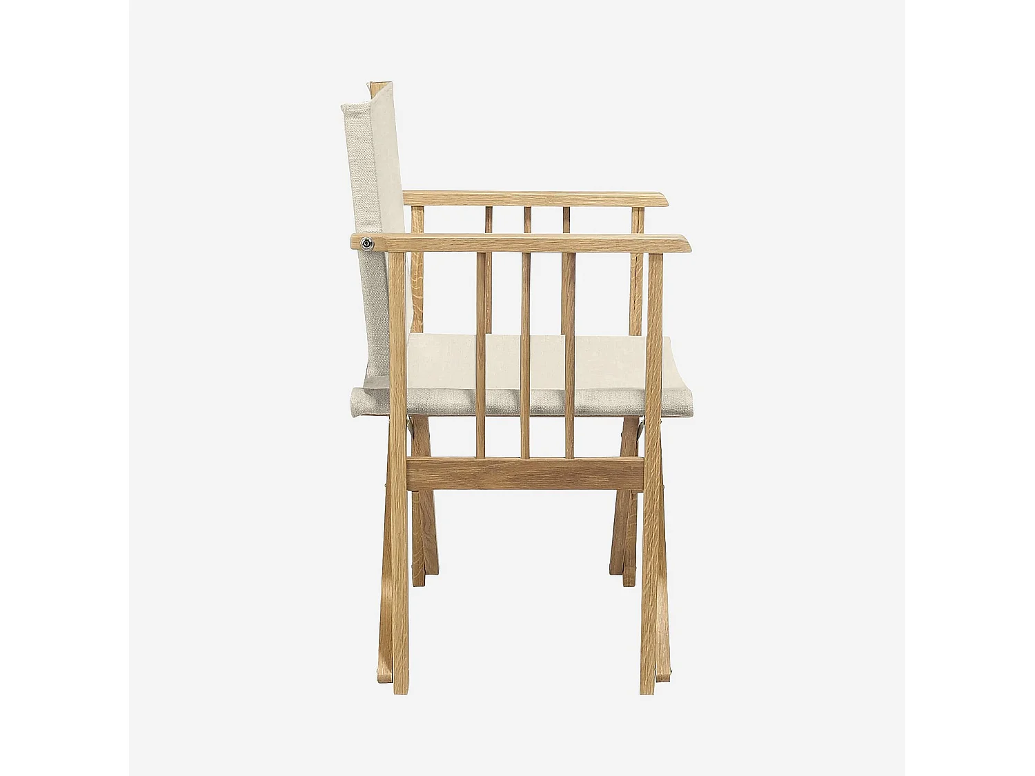 Structure de chaise pliante en chêne (toile vendue séparément) (Lot de 2)