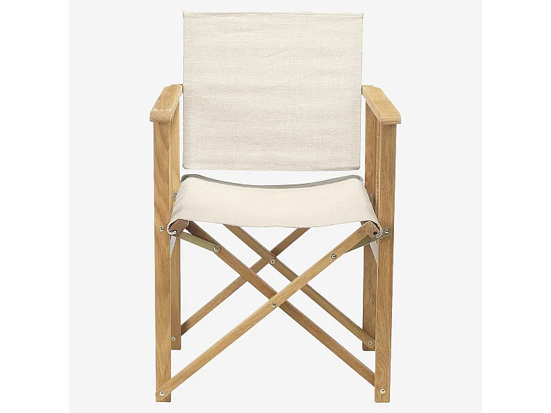 Habitat - Structure de chaise pliante en chêne (toile vendue séparément) (Lot de 2) - Africa