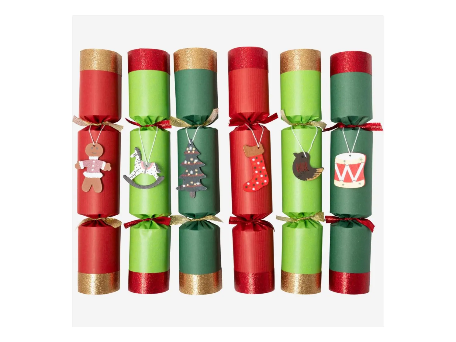 Habitat - Lot de 6 crackers avec figurine - Rouge - Crackers