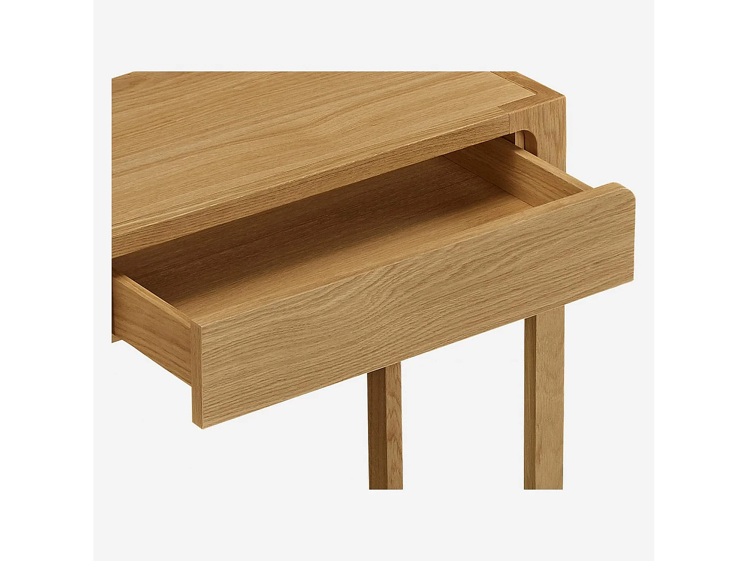 Habitat - Console de bureau 2 tiroirs en chêne - Naturel - Design by Hélèna Pille - Ivoine