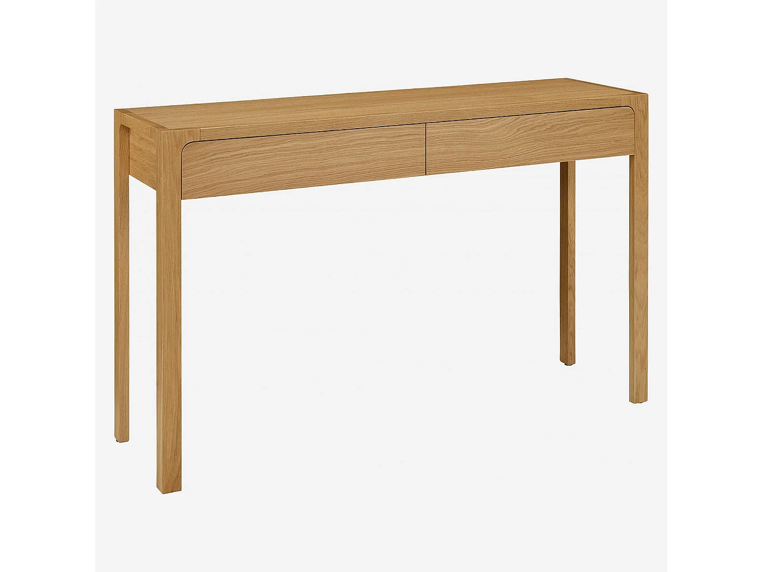 Habitat - Console de bureau 2 tiroirs en chêne - Naturel - Design by Hélèna Pille - Ivoine
