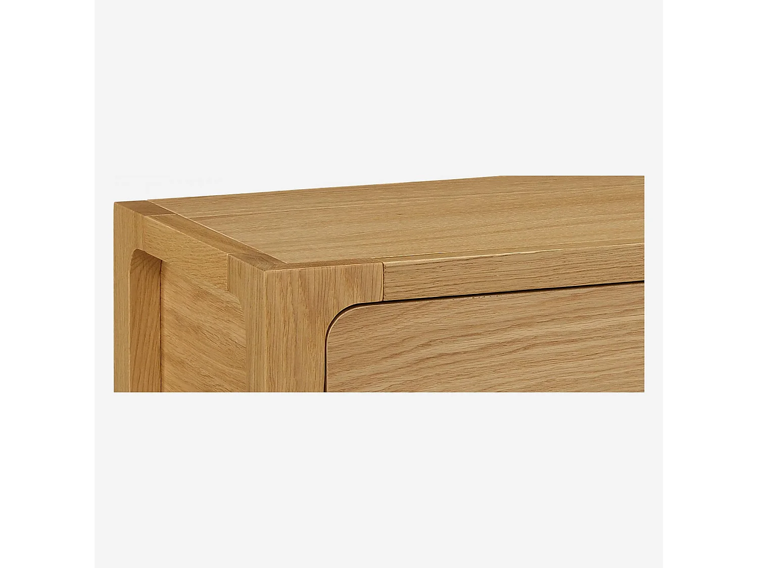 Habitat - Console de bureau 2 tiroirs en chêne - Naturel - Design by Hélèna Pille - Ivoine