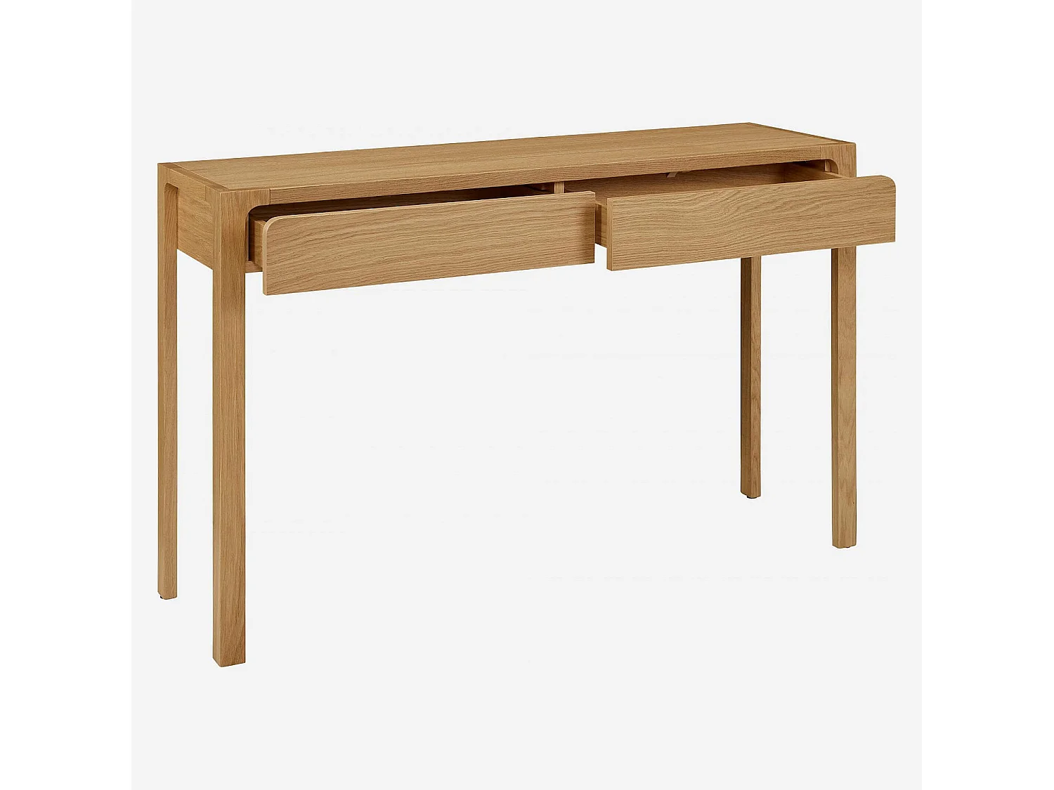 Habitat - Console de bureau 2 tiroirs en chêne - Naturel - Design by Hélèna Pille - Ivoine