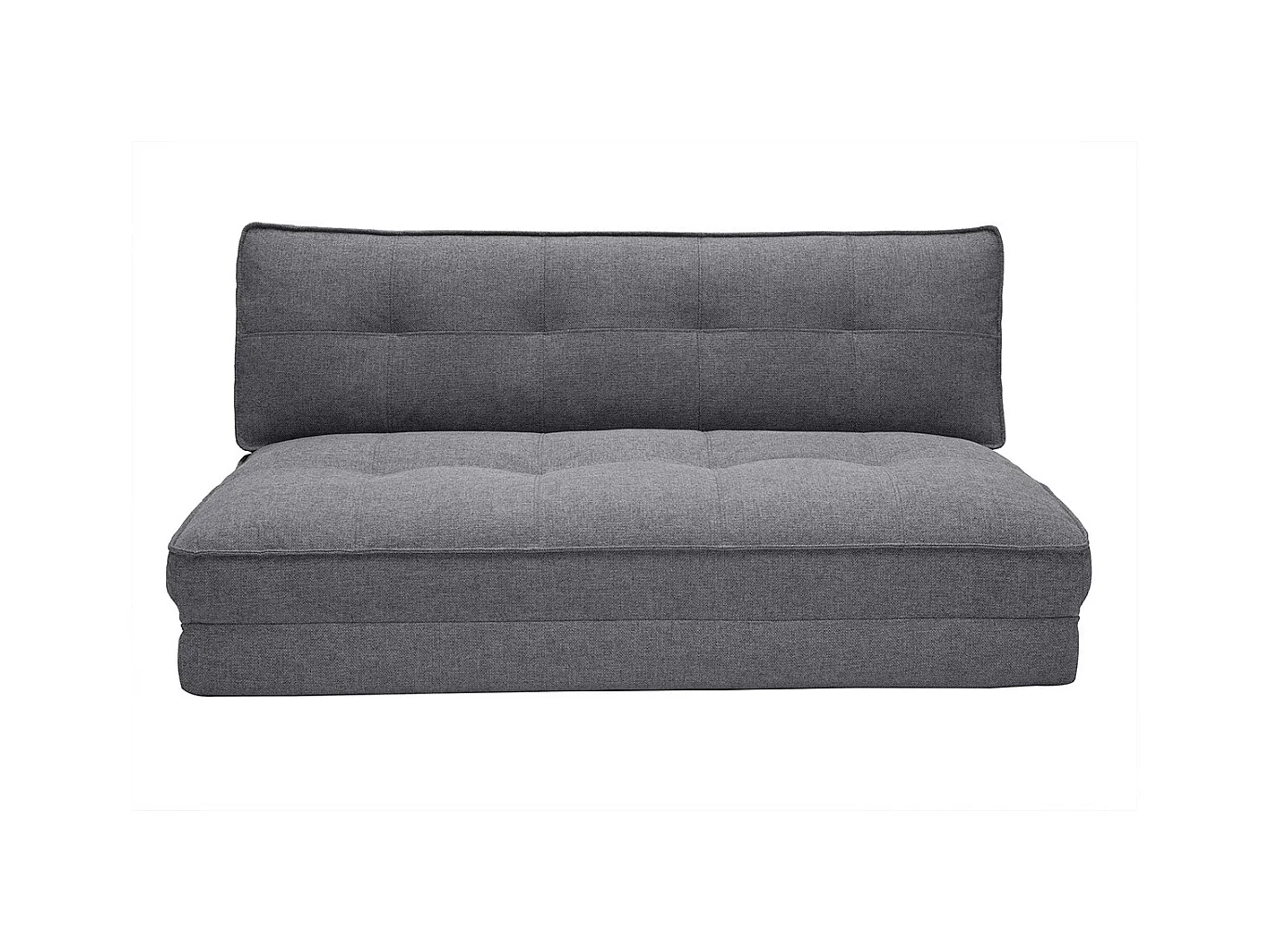 Chauffeuse 2 places convertible en tissu gris SALLY