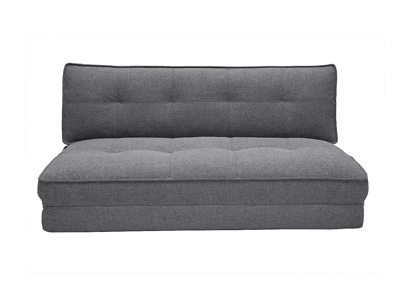 Sillón cama de 2 plazas convertible en tela gris SALLY