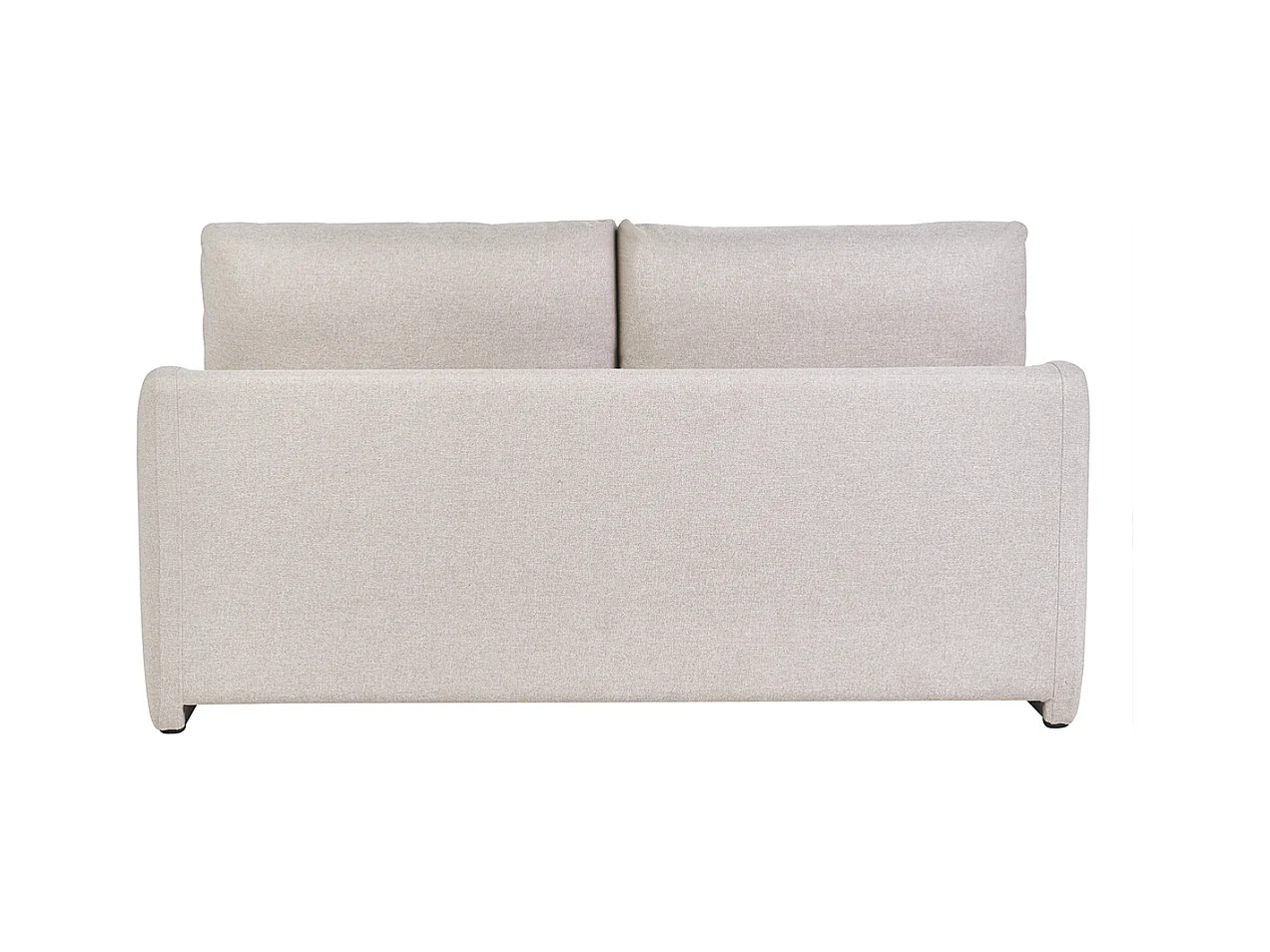 Canapé convertible 2 places en tissu beige crème PAULIN