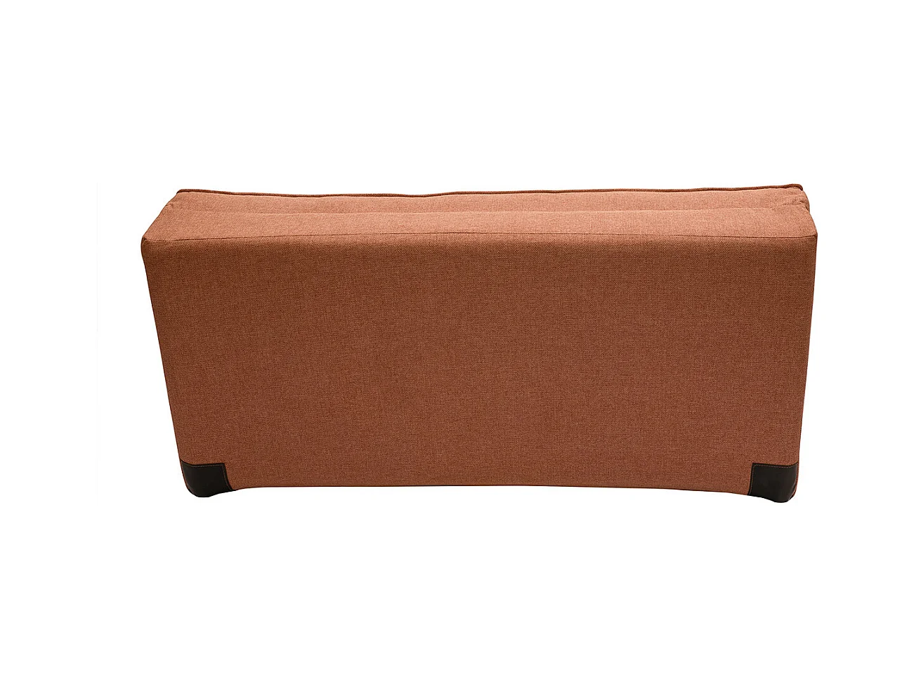 Sillón de 2 plazas convertible en tela terracota SALLY