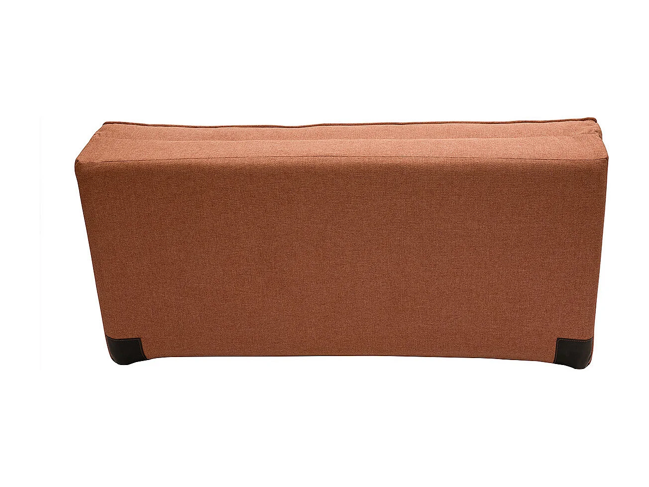 Sillón de 2 plazas convertible en tela terracota SALLY