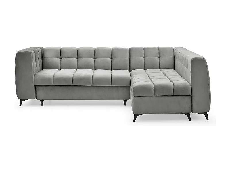 Canapé d'angle convertible Chessy Velours Gris