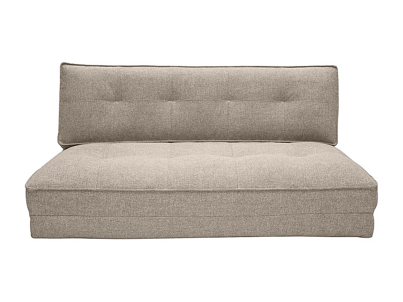 Zweisitzer-Relaxsessel aus taupefarbenem Stoff SALLY