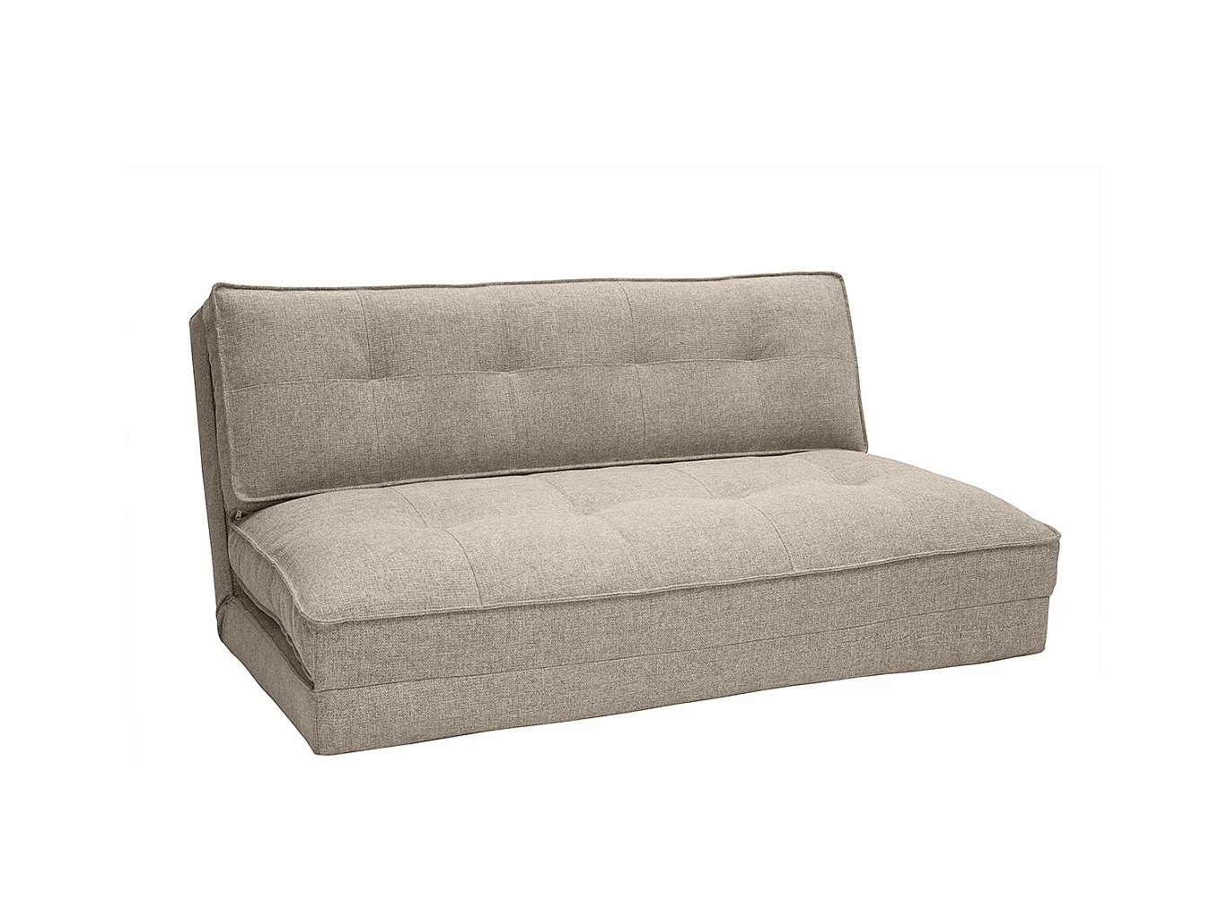 Zweisitzer-Relaxsessel aus taupefarbenem Stoff SALLY