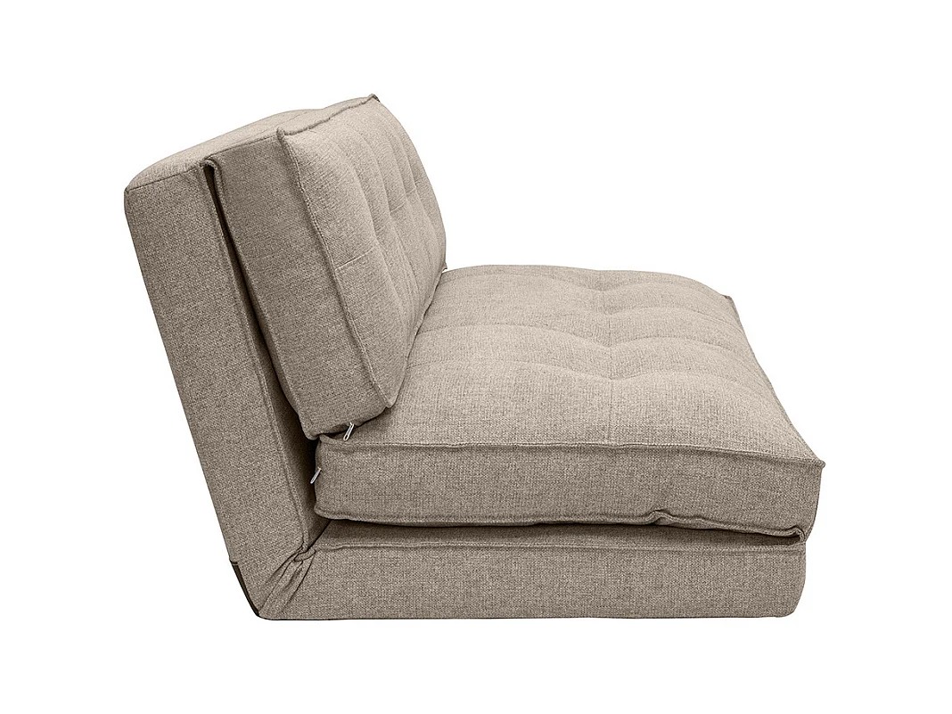 Zweisitzer-Relaxsessel aus taupefarbenem Stoff SALLY