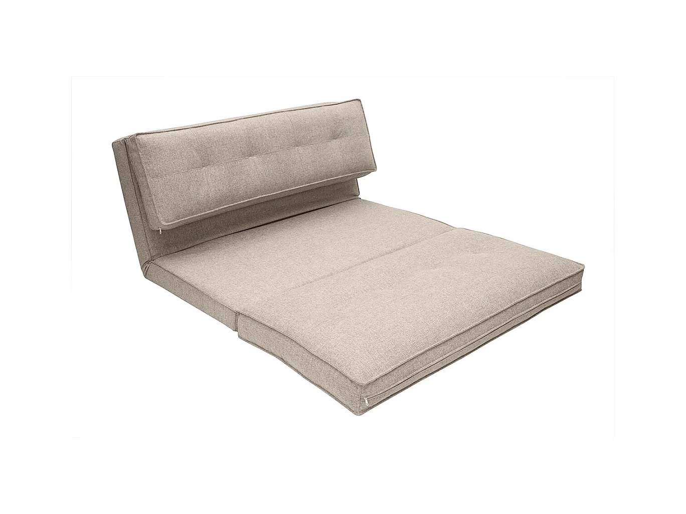 Zweisitzer-Relaxsessel aus taupefarbenem Stoff SALLY